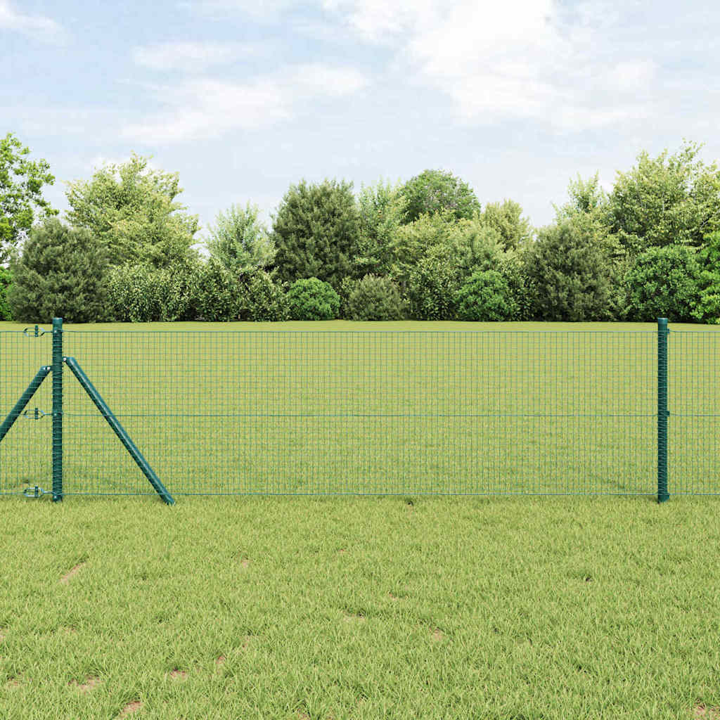 Fence Post Set Set of 2 Green Polyethylene-coated steel - All Things Good