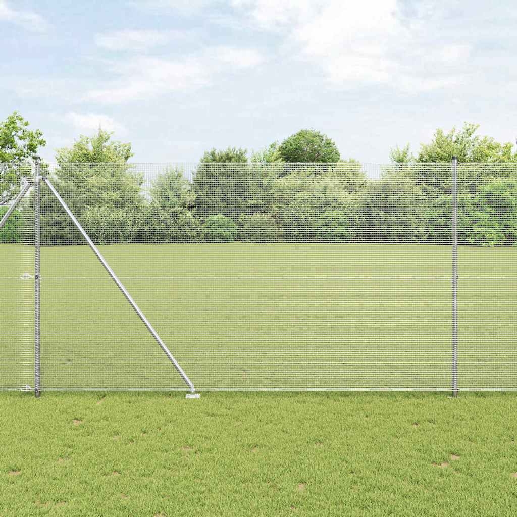 Welded Wire Fence with 13 Spike Posts 1.5x25 m Galvanised Steel - Merkel Designers
