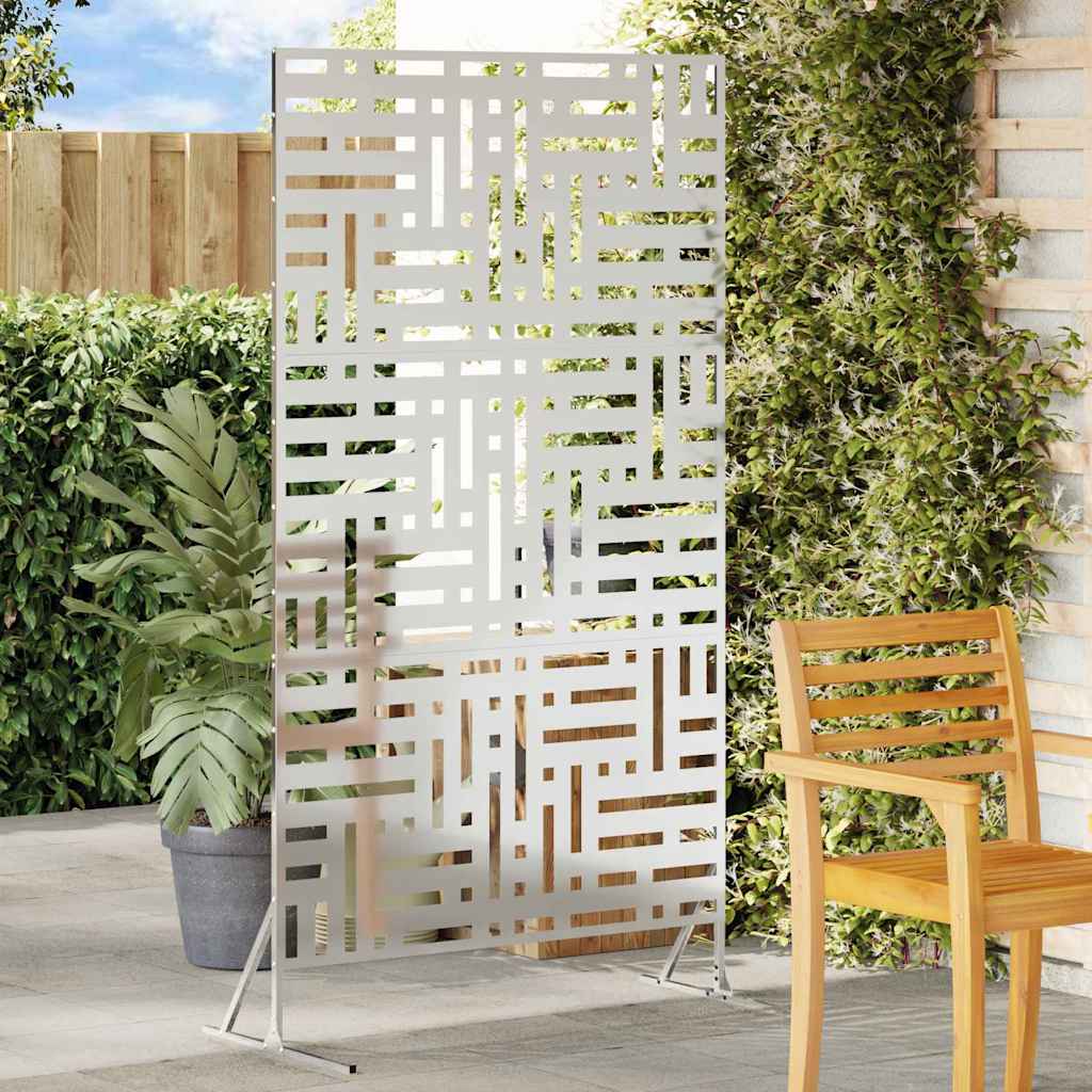 Privacy Screen 180 cm Galvanised Steel - Design Hut
