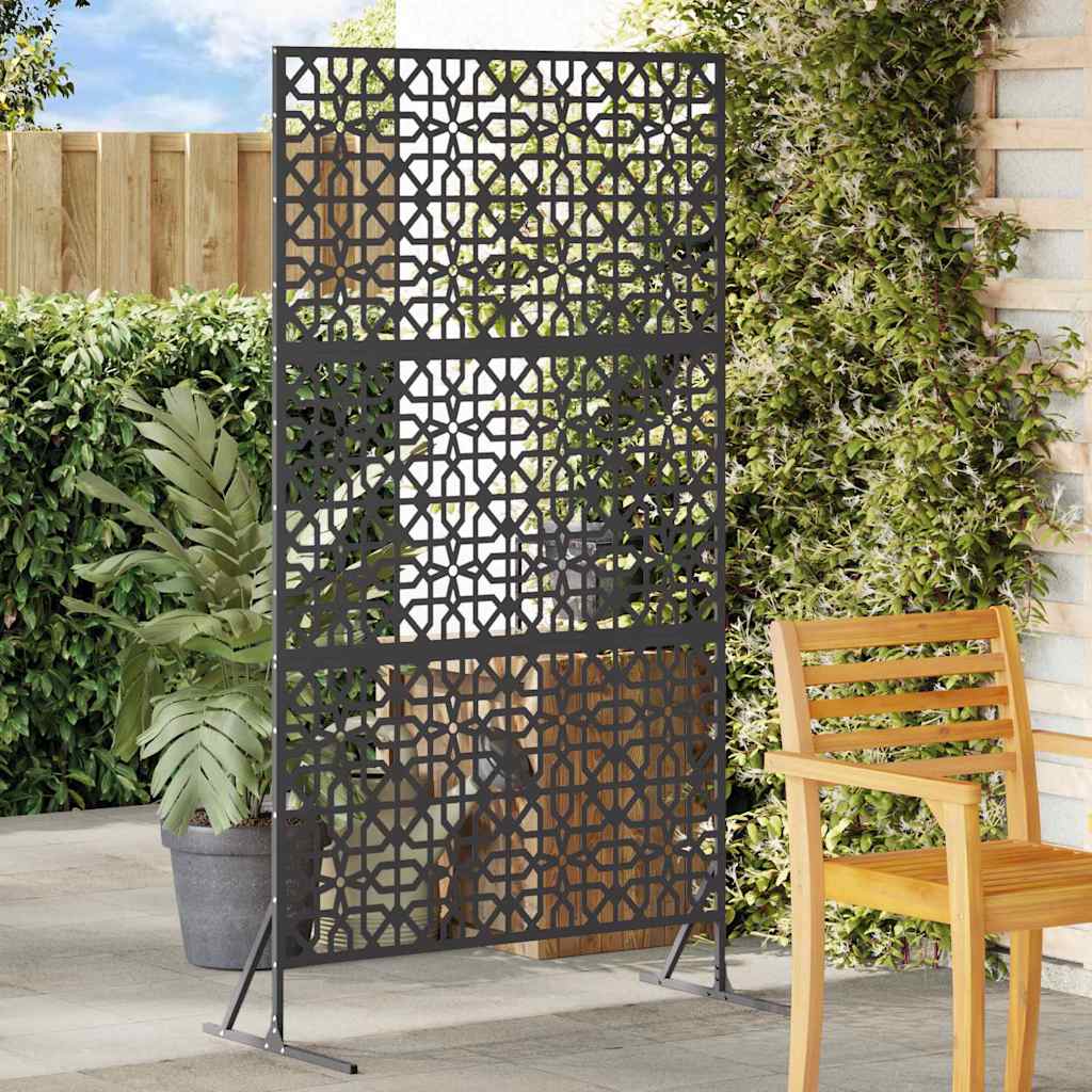 Black Privacy Screen 100x50x180 cm Steel - Merlin Deals