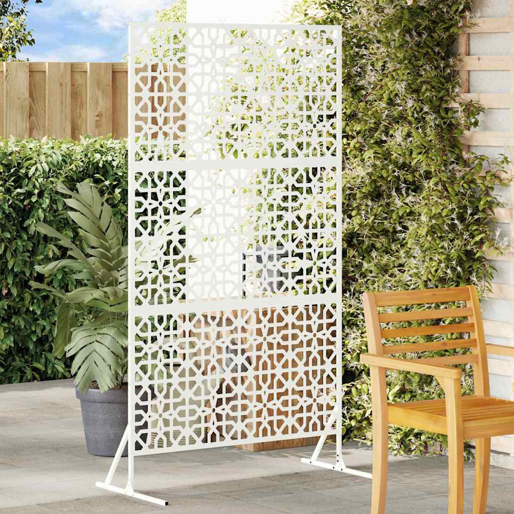 Privacy Screen - White, 100x50x180 cm, Steel - Sid & Sam