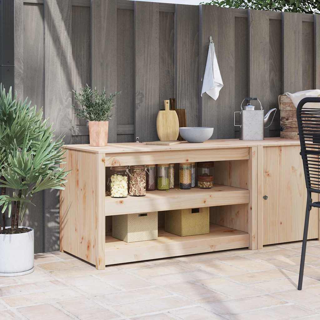 Kitchen Cabinet Untreated Pinewood Medium Rectangular - Merlin Deals
