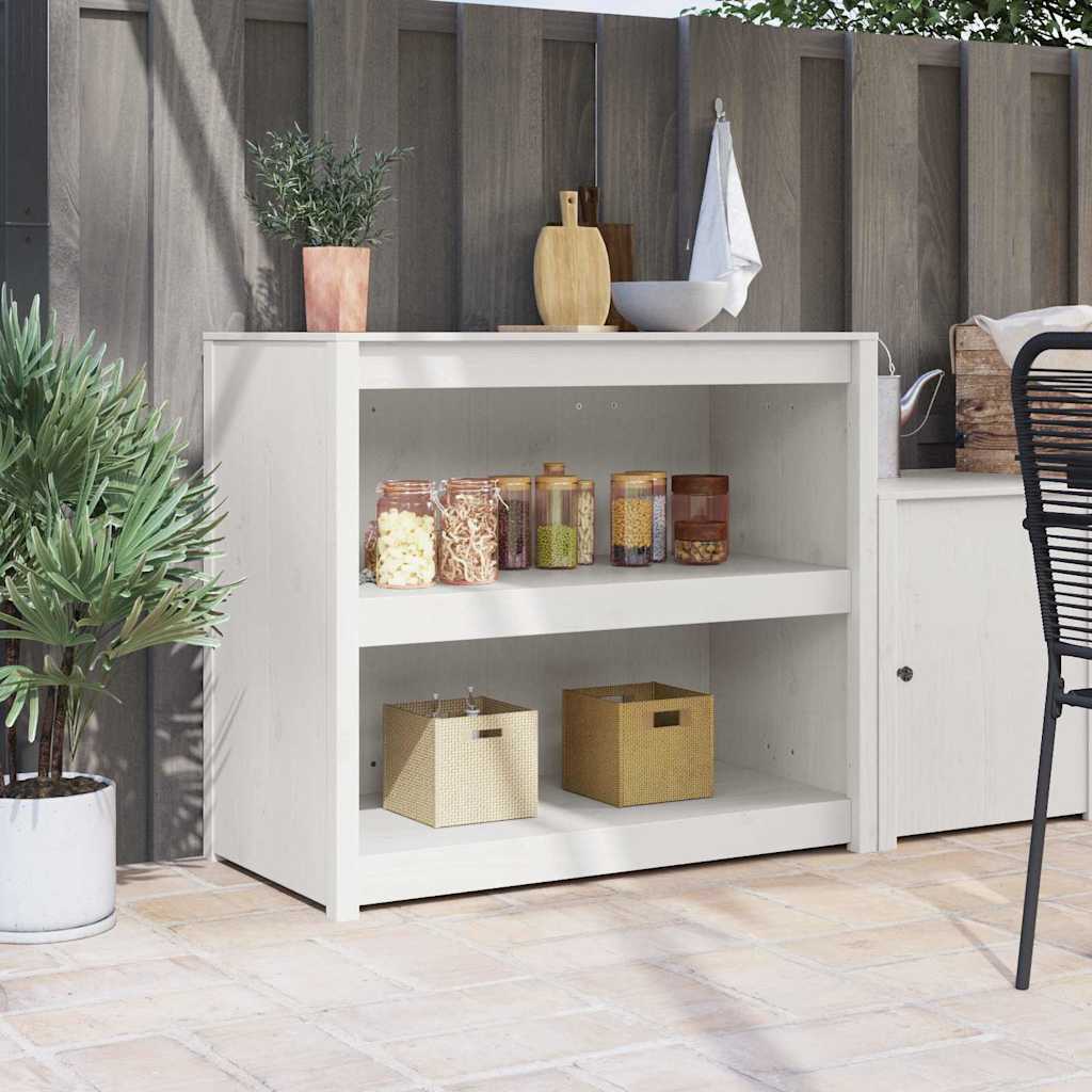 Outdoor Kitchen Cabinet White 106x55x92 cm Solid Wood Pine - Sid & Sam