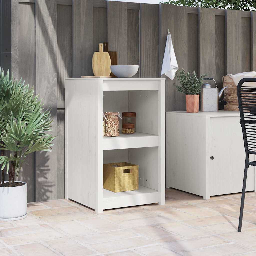 Outdoor Kitchen Cabinet White 55x55x92 cm Solid Wood Pine - Millennium Furniture