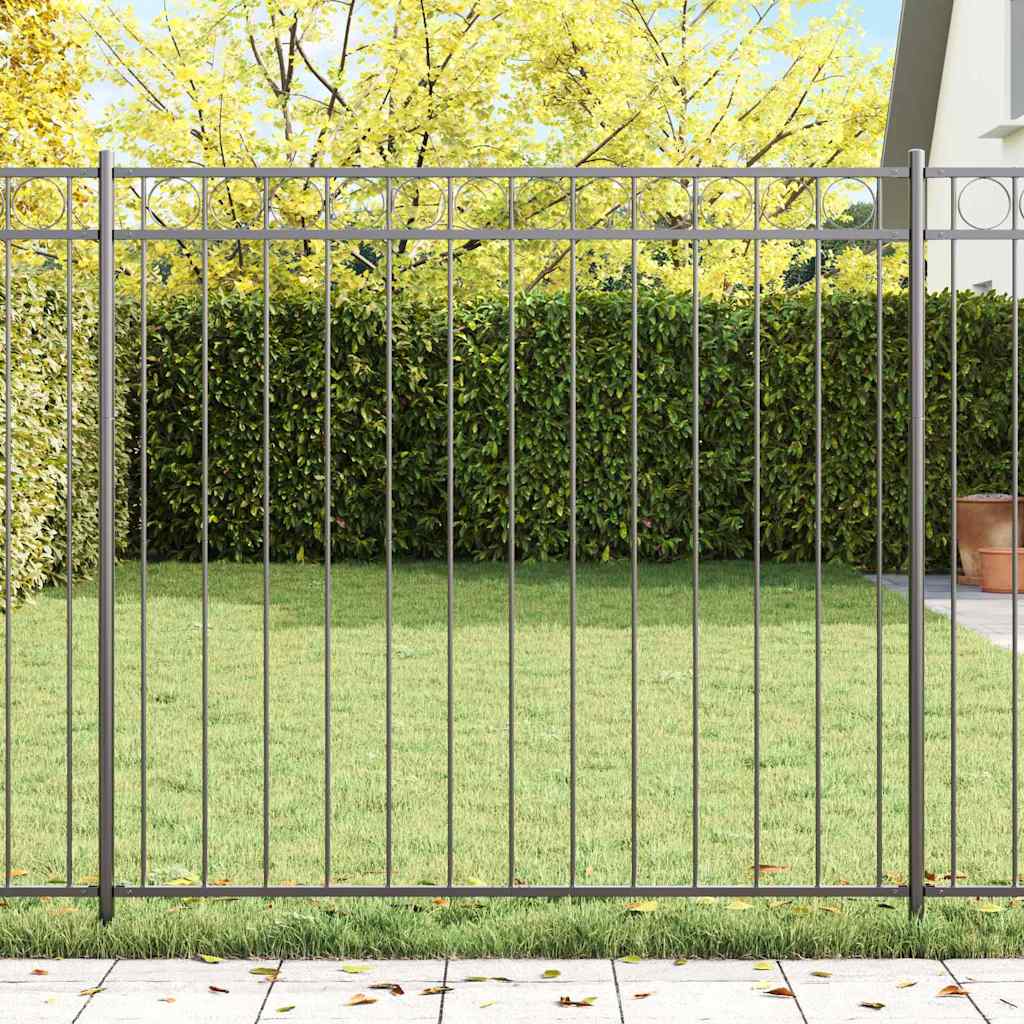 Grey Fence Panel 1.7x1.2 m Steel - Casper Homes