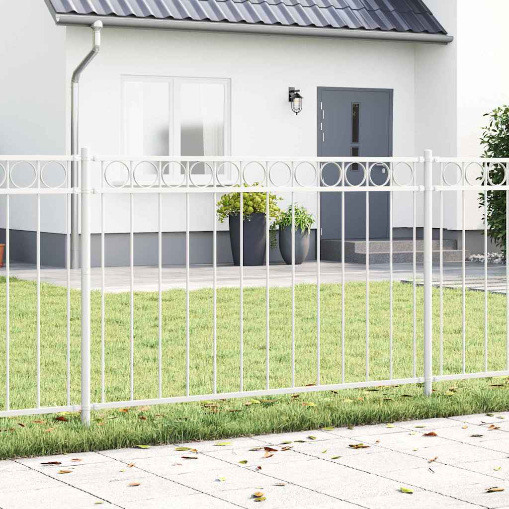Garden Fence White 1.7x1 m Steel - Tyrell & Tyrell