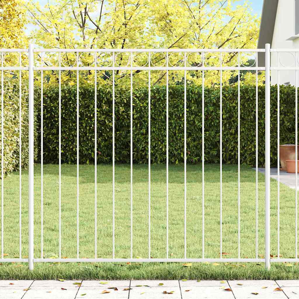White Steel Fence Panel 1.7x1.5m - Direct Imports