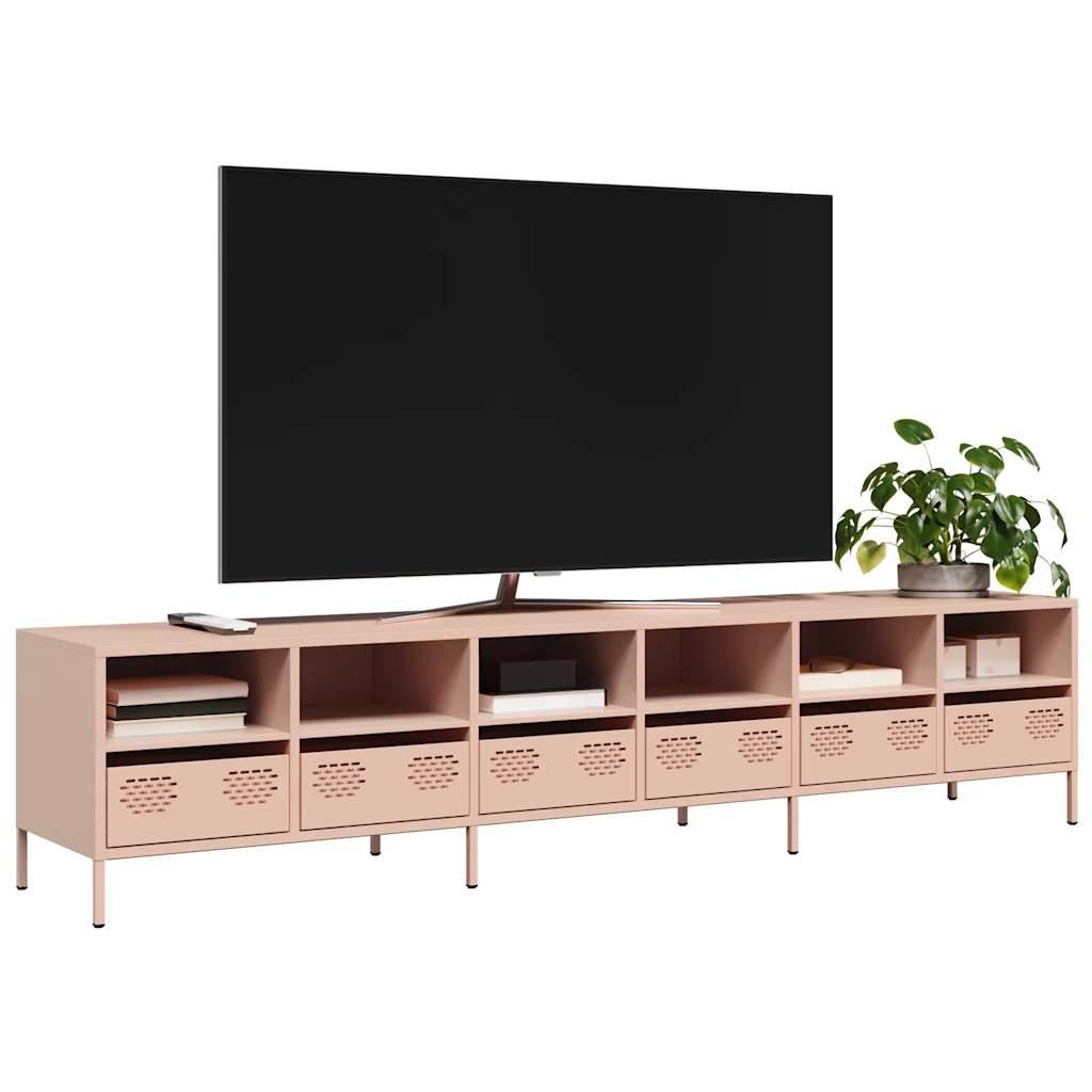 TV Cabinet Pink 202x39x43.5 cm Cold-rolled Steel - Style and Chic