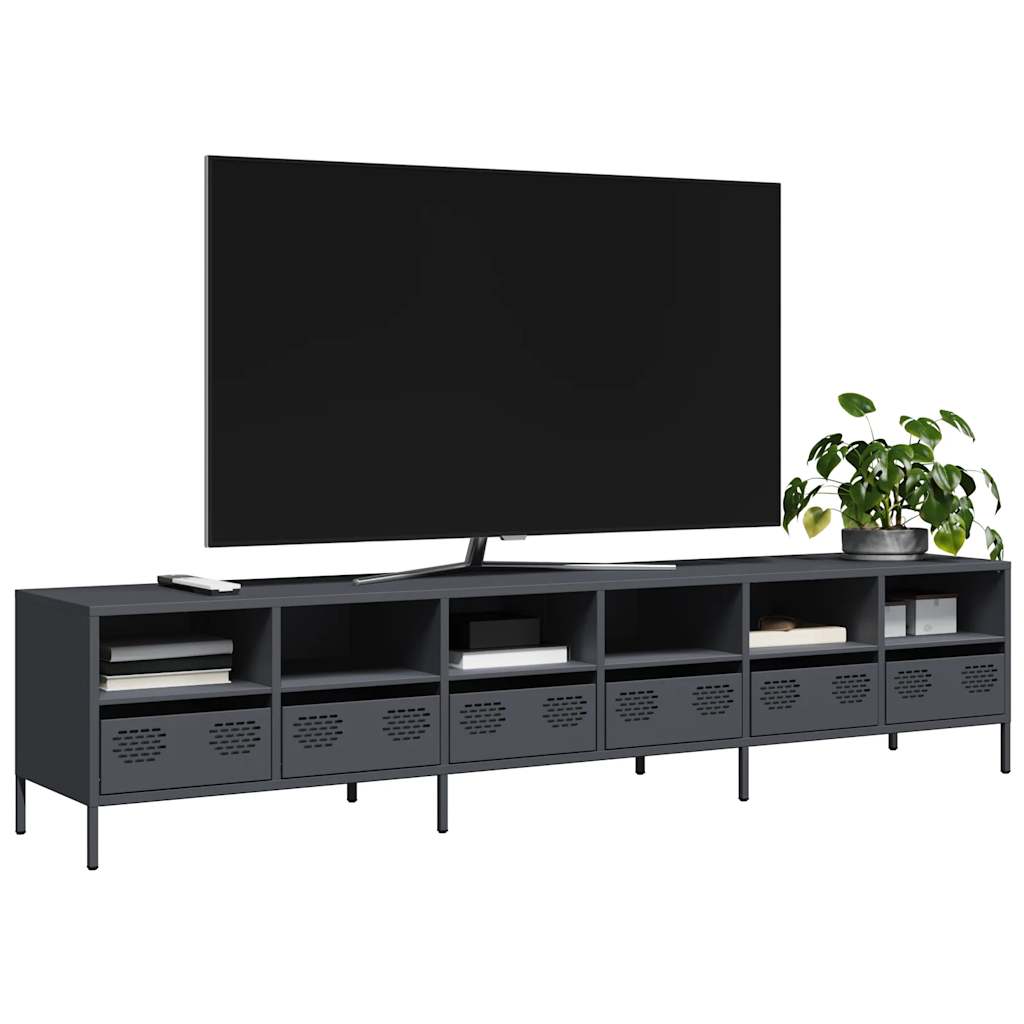TV Cabinet Anthracite 202x39x43.5 cm Cold-rolled Steel - The Home Maker