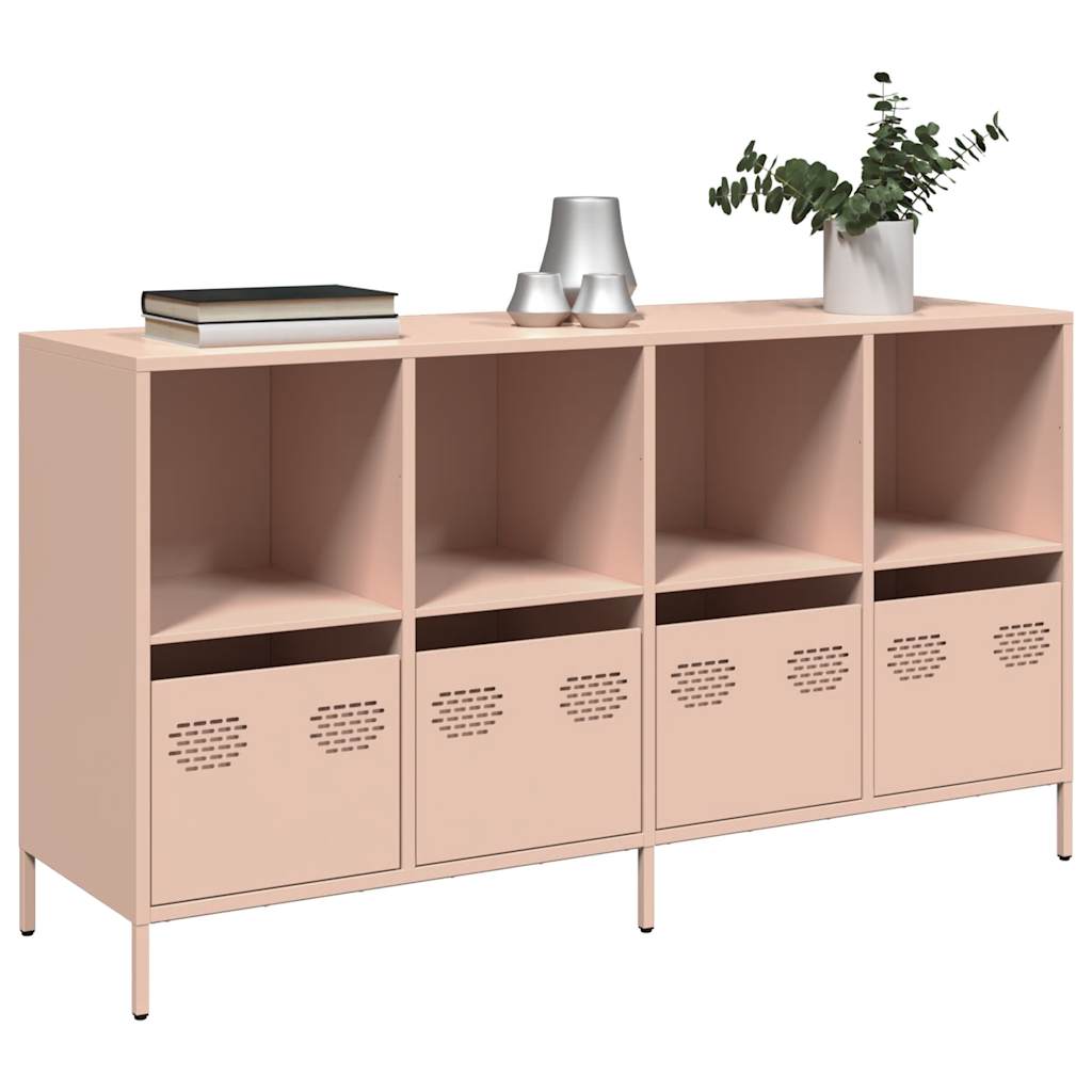 Sideboard Pink 135x39x73.5 cm Cold-rolled Steel - Charlotte Dunes
