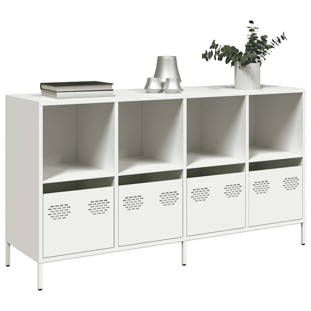Sideboard White 135x39x73.5 cm Cold-rolled Steel - Charlotte Dunes