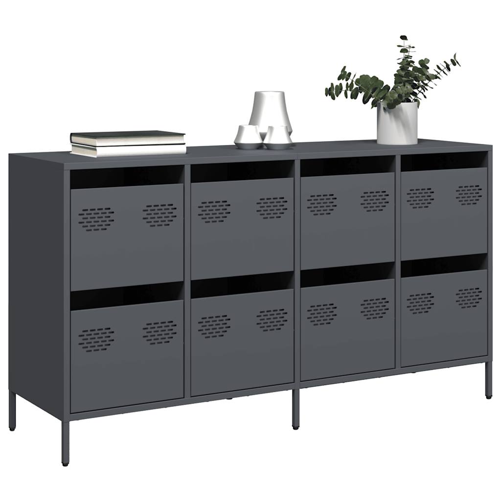 Sideboard Anthracite 135x39x73.5 cm Cold-rolled Steel - All Things Good