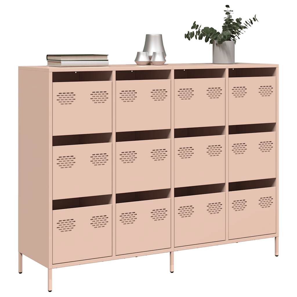 Sideboard Pink 135x39x103.5 cm Cold-rolled Steel - Direct Imports