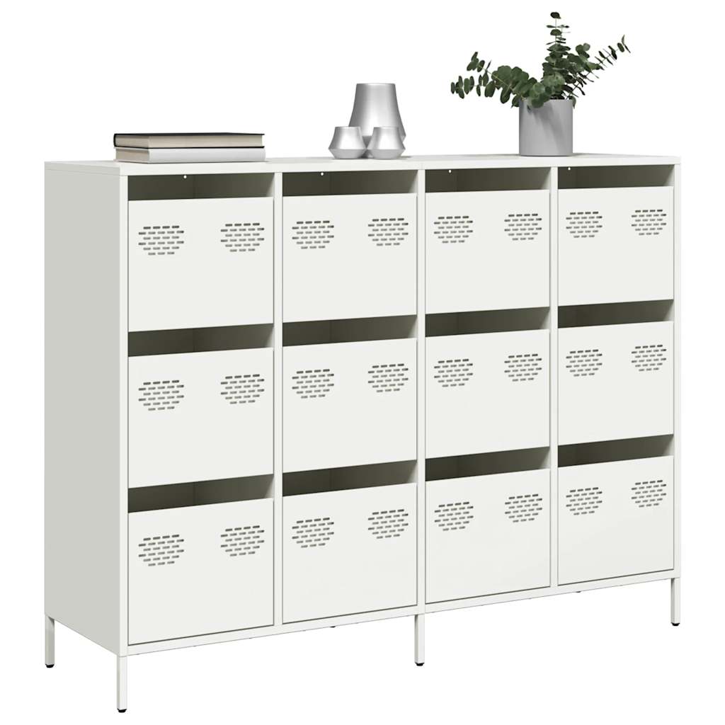 Sideboard White 135x39x103.5 cm Cold-rolled Steel - Millennium Furniture