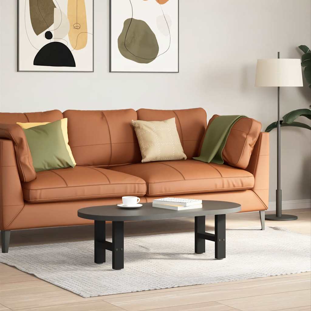 Coffee Table Legs Black 2 pcs 40x(30-31) cm Steel - Charlotte Dunes