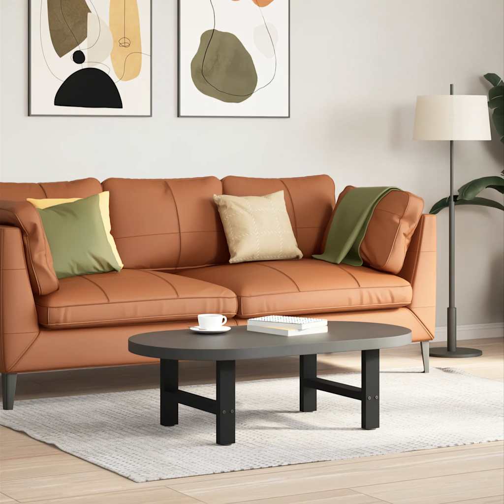 Coffee Table Legs Black 2 pcs 50x(30-31) cm Steel - R and M Furniture