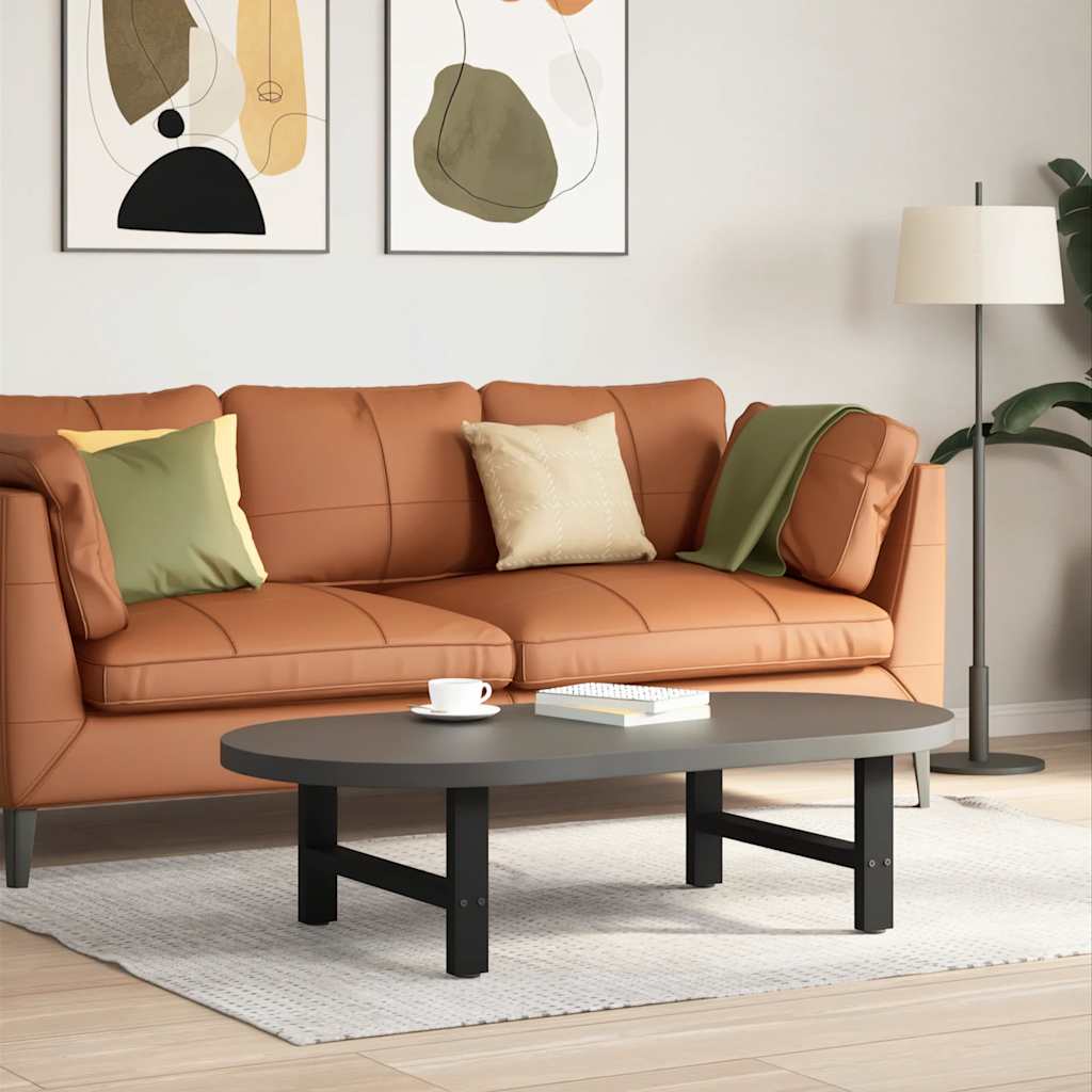 Coffee Table Legs Black 2 pcs 60x(30-31) cm Steel - Charlotte Dunes