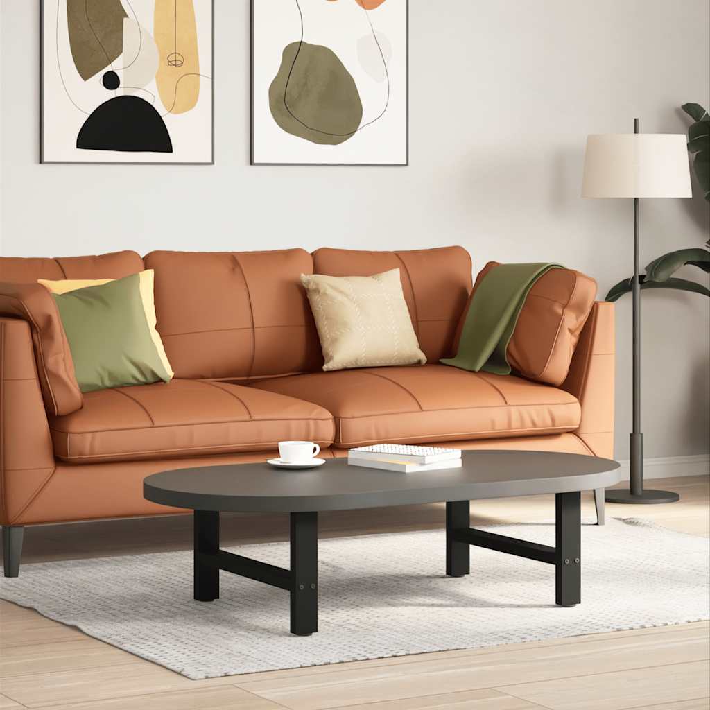 Coffee Table Legs Black 2 pcs 70x(30-31) cm Steel - Charlotte Dunes