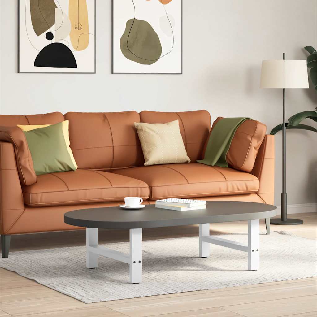 Coffee Table Legs White 2 pcs 70x(30-31) cm Steel - Tyrell & Tyrell