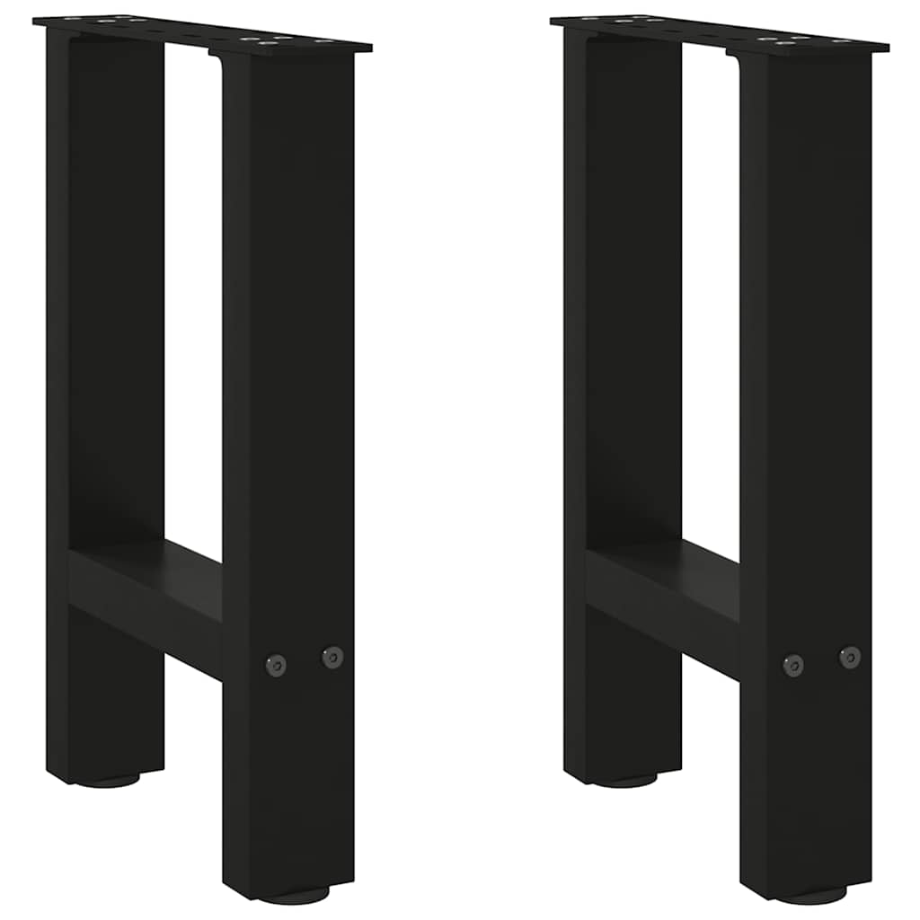 Coffee Table Legs Black 2 pcs 28x(42-43) cm Steel - Design Hut