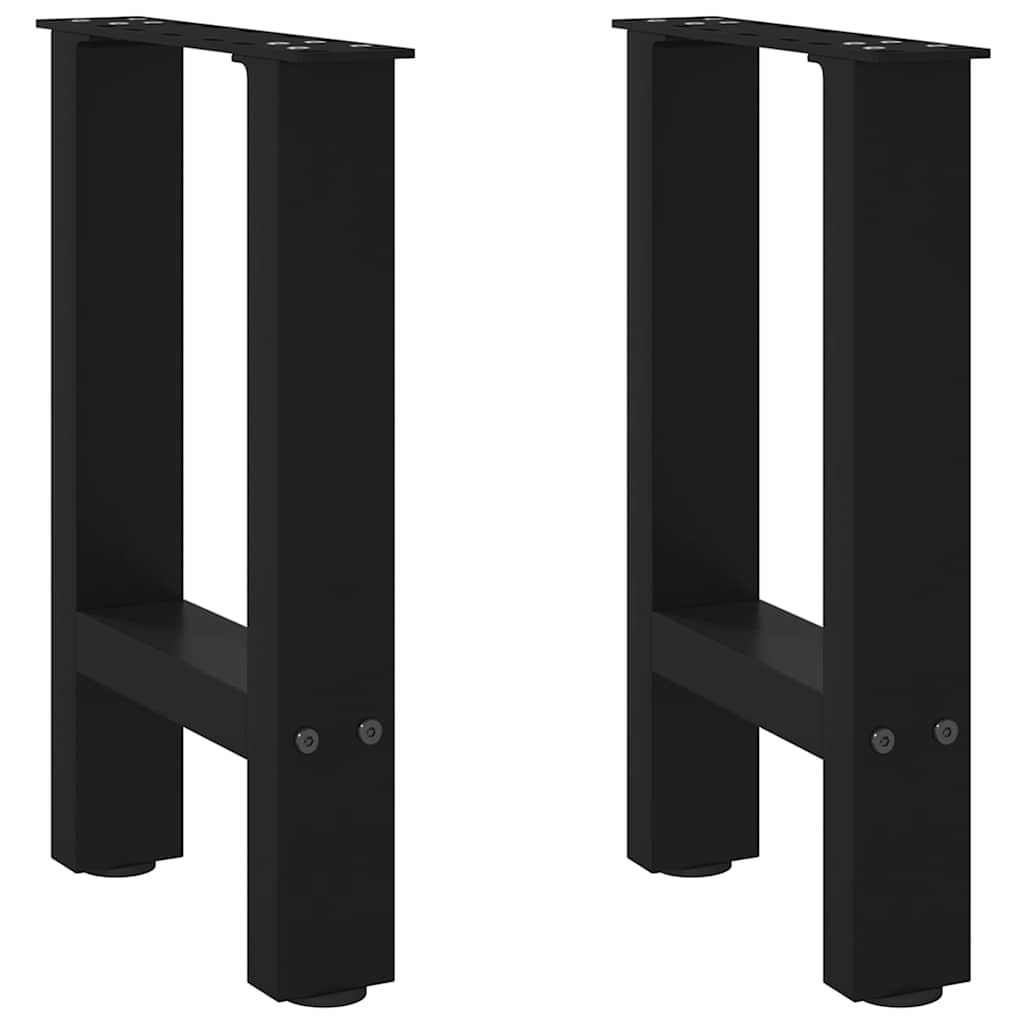 Coffee Table Legs Black 2 pcs 38x(42-43) cm Steel - Design Hut