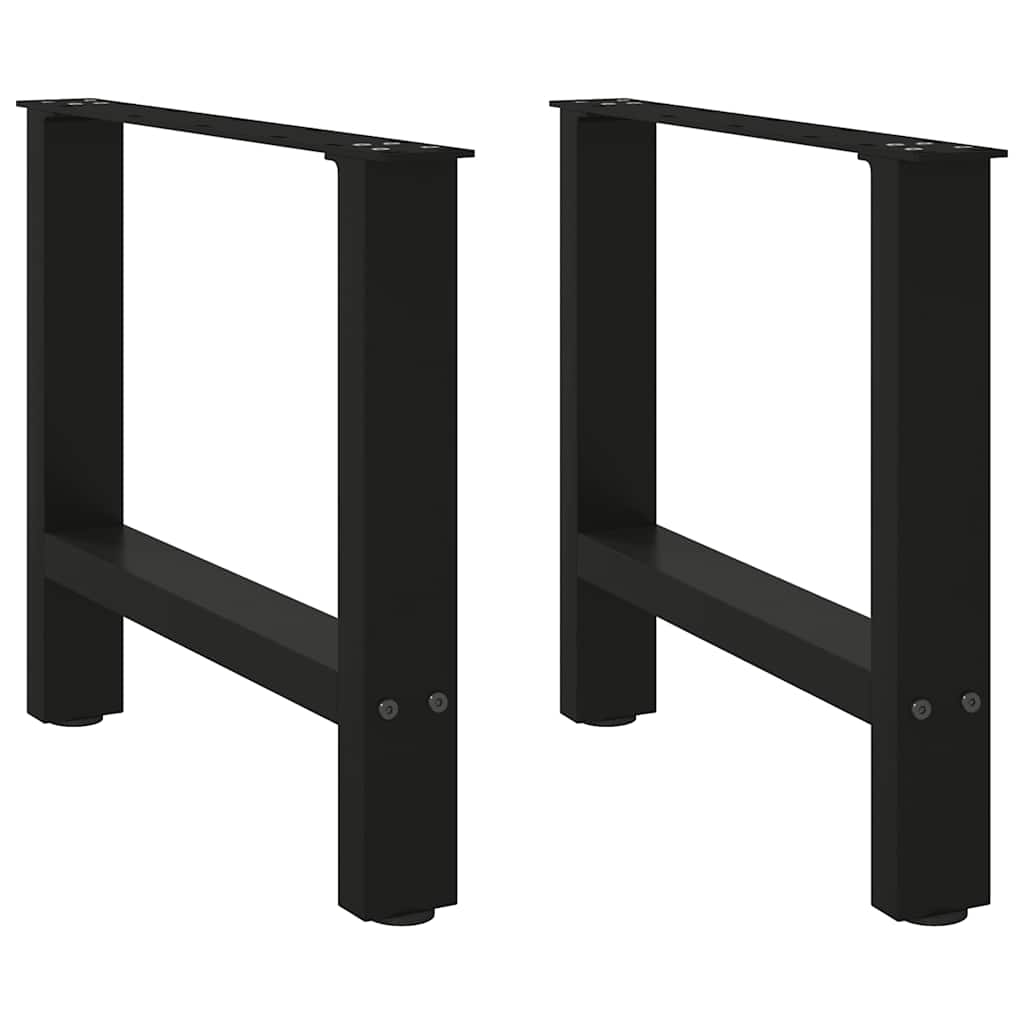 Coffee Table Legs Black 2 pcs 60x(42-43) cm Steel - Discount Dealers