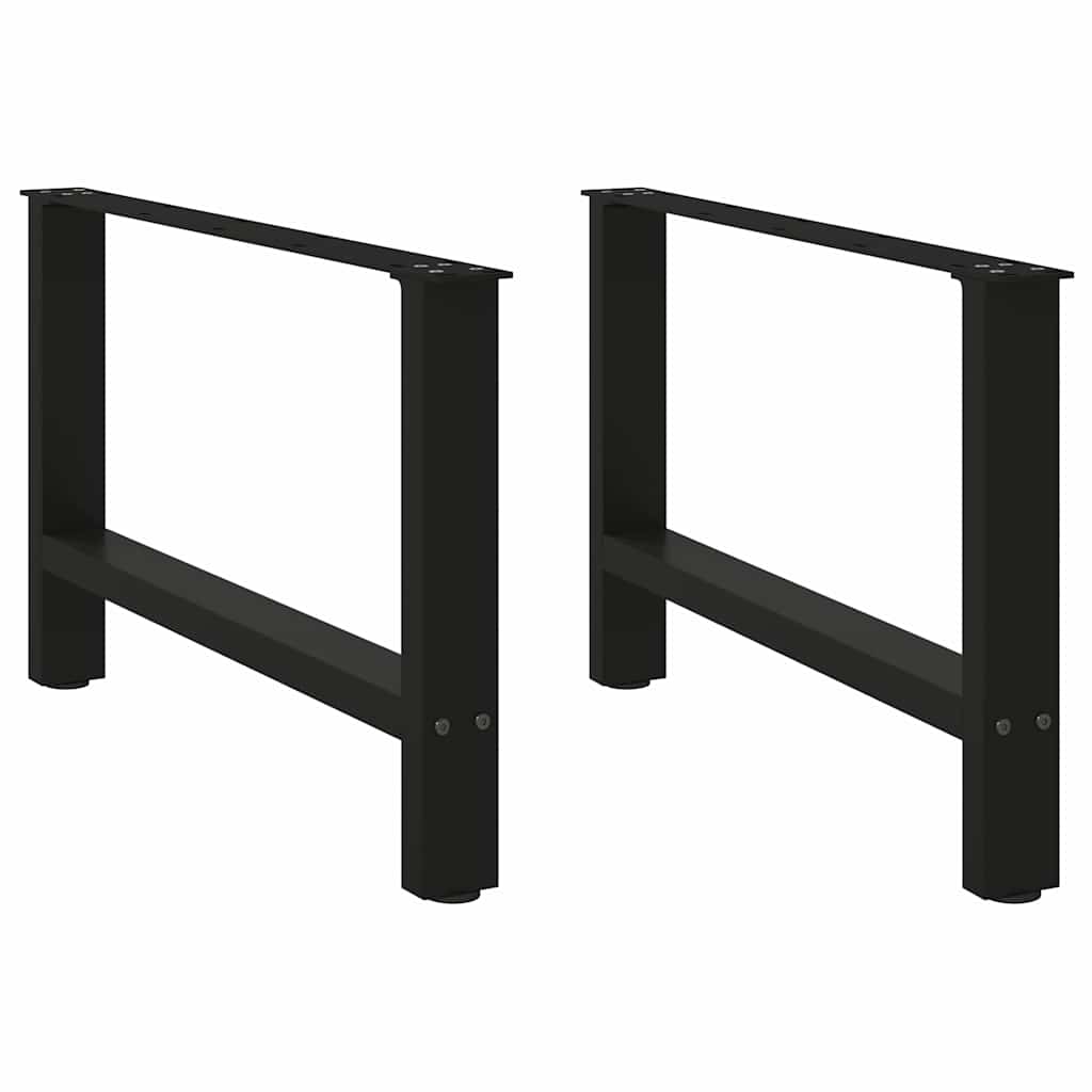 Coffee Table Legs Black 2 pcs 70x(42-43) cm Steel - Design Hut
