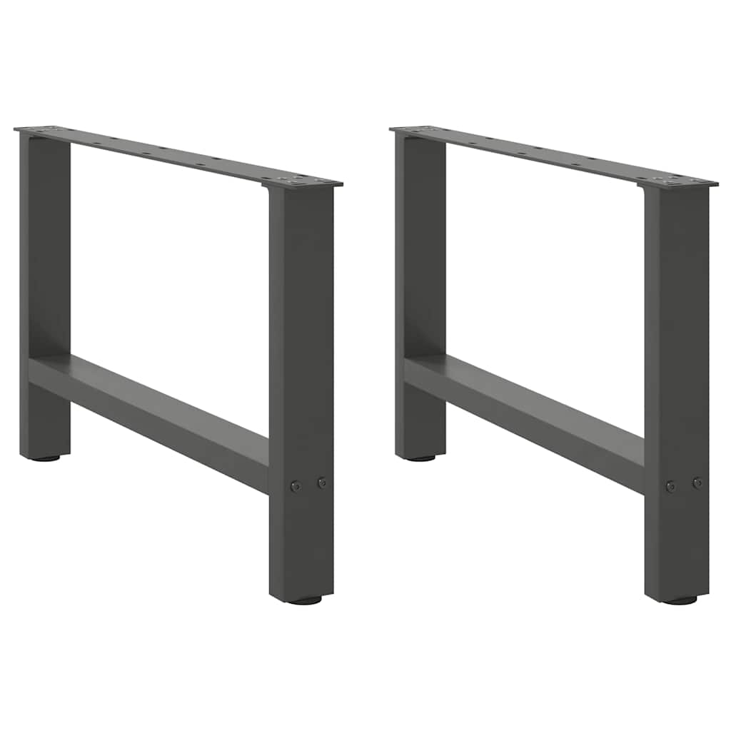 Coffee Table Legs Anthracite 2 pcs 70x(42-43) cm Steel - Decor Base