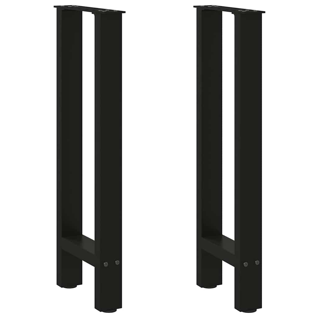 Coffee Table Legs Black 2 pcs 38x(72-73) cm Steel - Tyrell & Tyrell