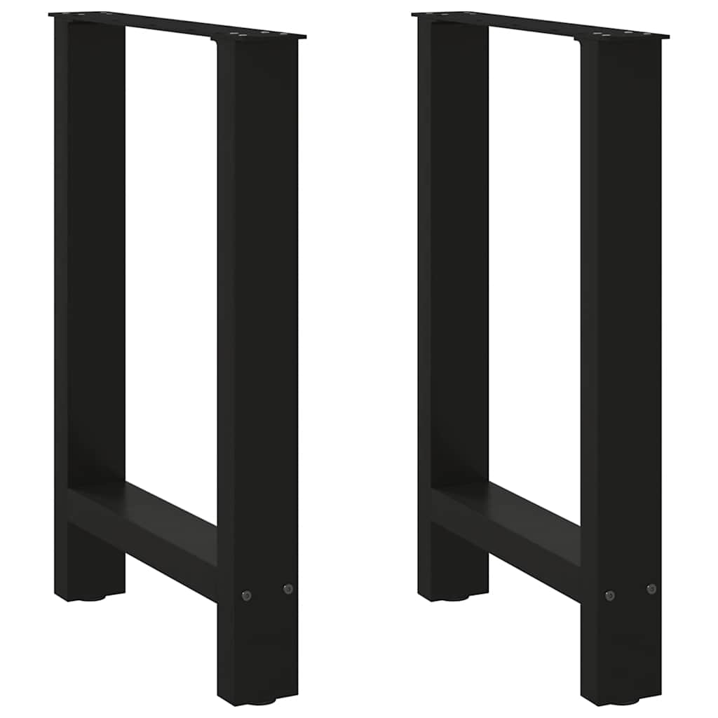 Coffee Table Legs Black 2 pcs 50x(72-73) cm Steel - Merkel Designers