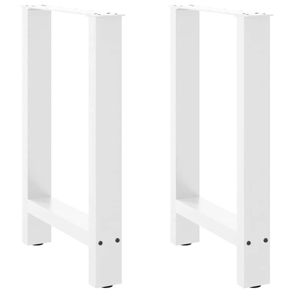 Coffee Table Legs White 2 pcs 50x(72-73) cm Steel - Merkel Designers