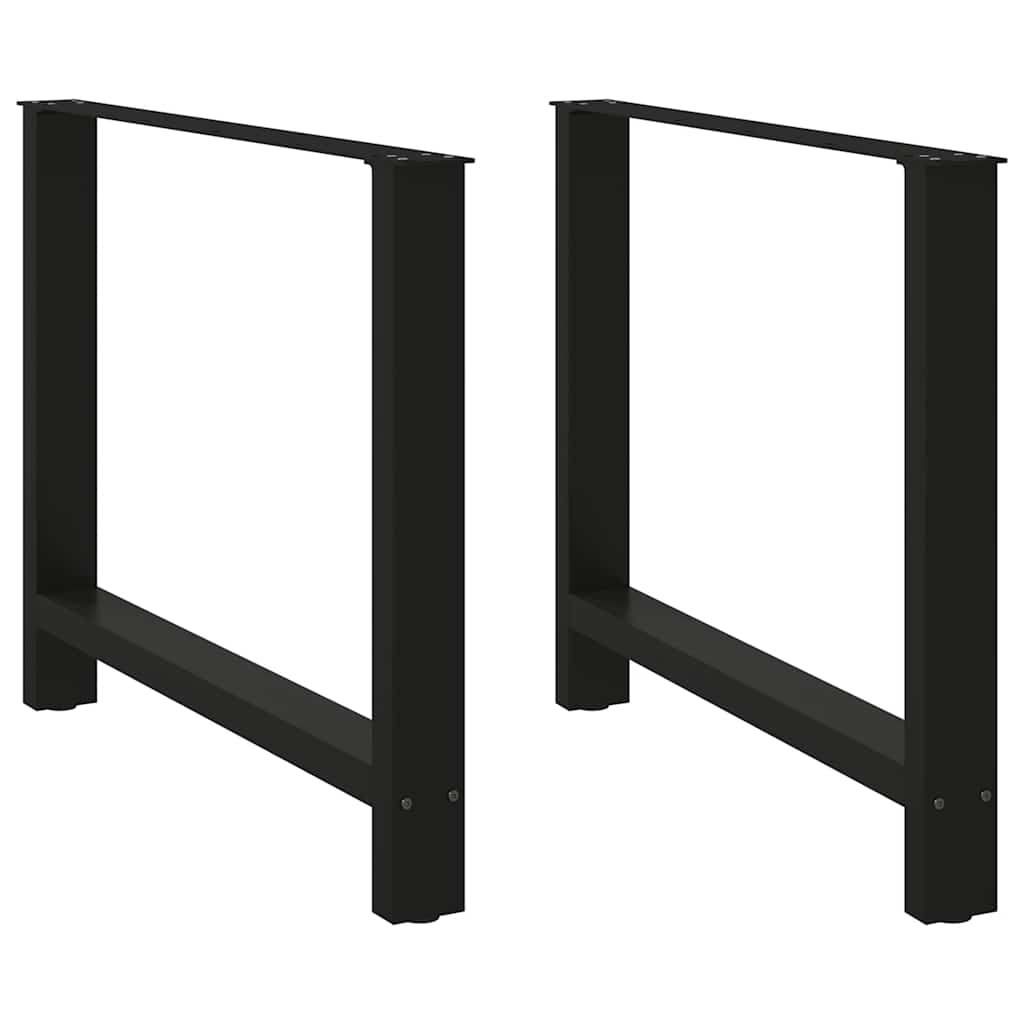 Coffee Table Legs Black 2 pcs 100x(72-73) cm Steel - Merkel Designers
