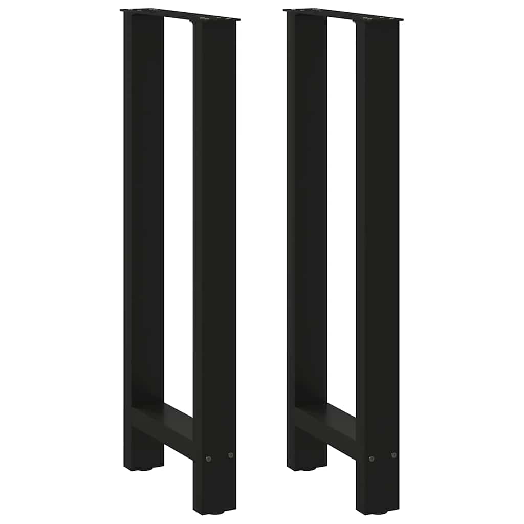 Coffee Table Legs Black 2 pcs 50x(100-101) cm Steel - Unbeatable Bargains