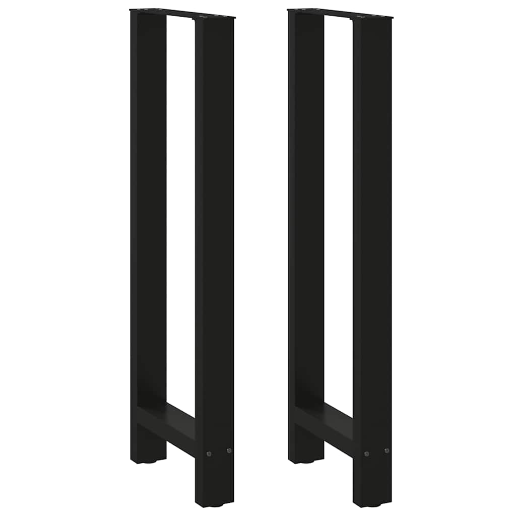 Coffee Table Legs Black 2 pcs 40x(110-111) cm Steel - Discount Dealers