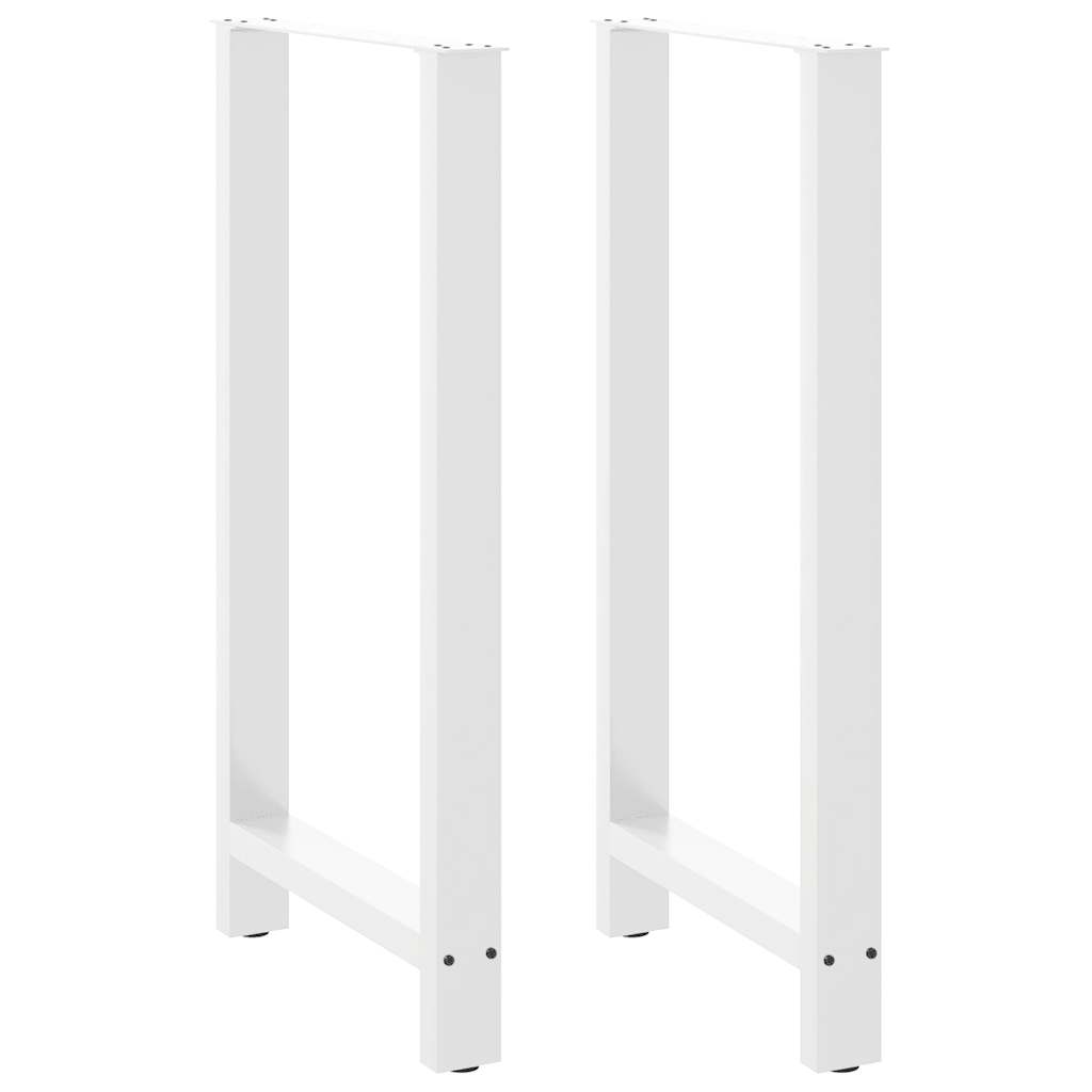 Coffee Table Legs White 2 pcs 60x(110-111) cm Steel - R and M Furniture