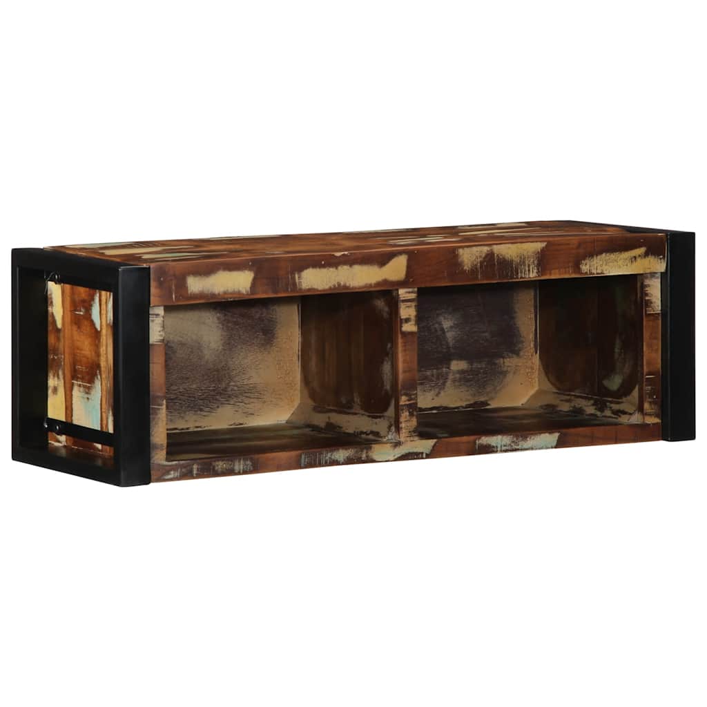 TV Cabinet Multicolour 80x30x25 cm Solid Wood Reclaimed - Discount Dealers