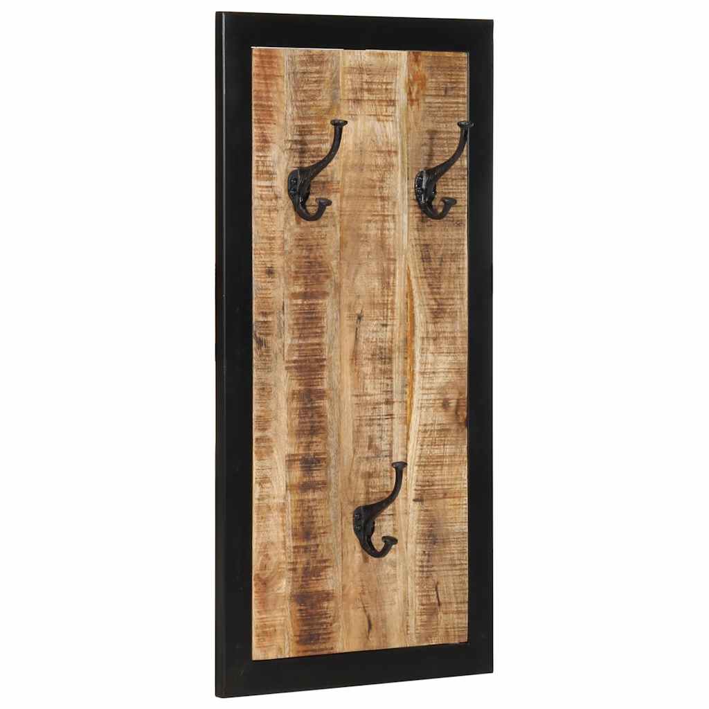 Coat Rack 40x2x80 cm Solid Rough Wood Mango - Sid & Sam