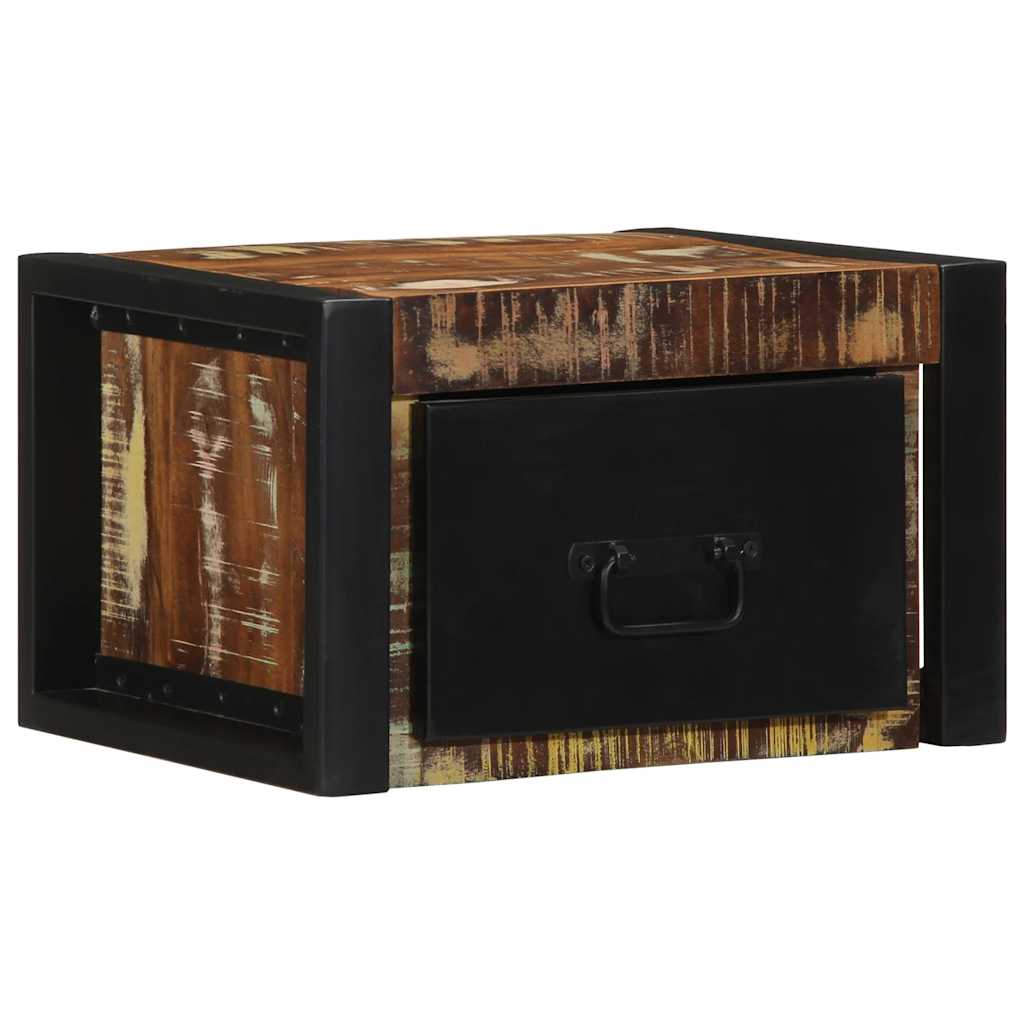 Bedside Cabinet Multicolour 40x35x25 cm Solid Wood Reclaimed - Discount Dealers