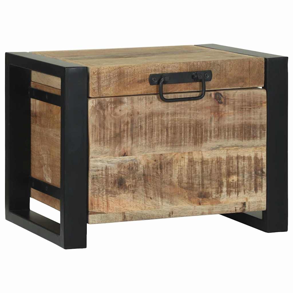 Storage Chests 40x30x30cm Solid Mango Wood and Metal - Decor Base