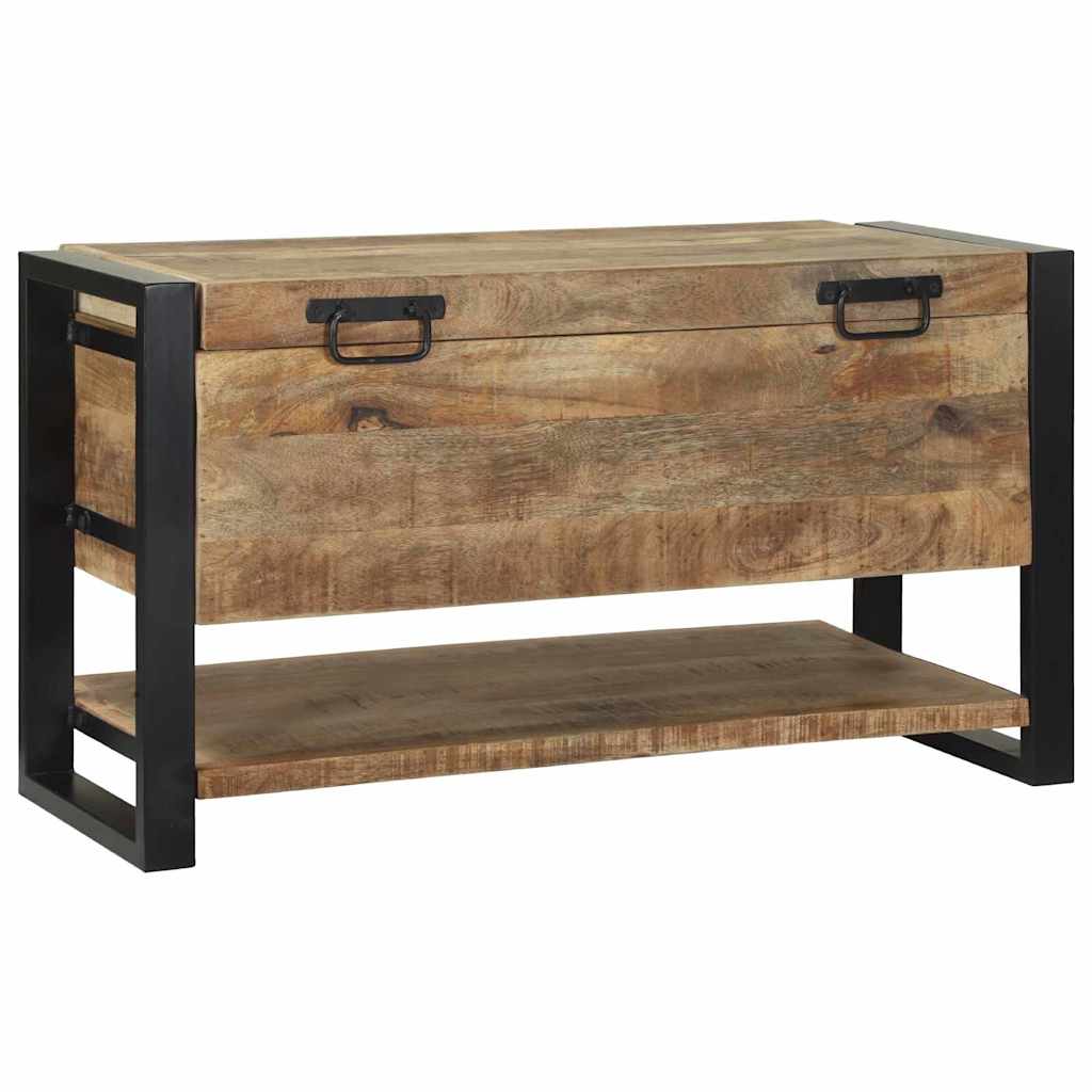 Storage Box 80x35x45 cm Solid Rough Wood Mango - Tyrell & Tyrell