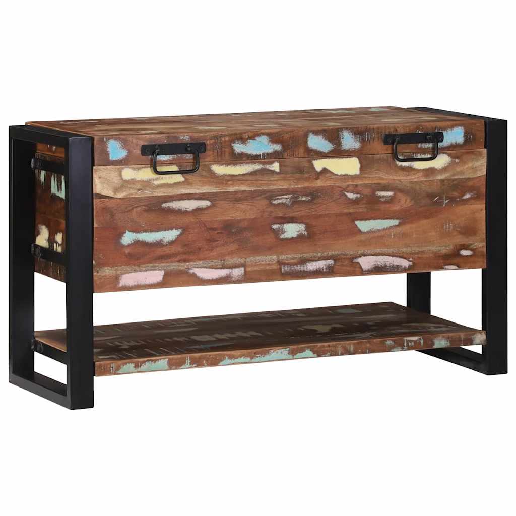 Storage Box Multicolour 80x35x45 cm Solid Wood Reclaimed - Discount Dealers