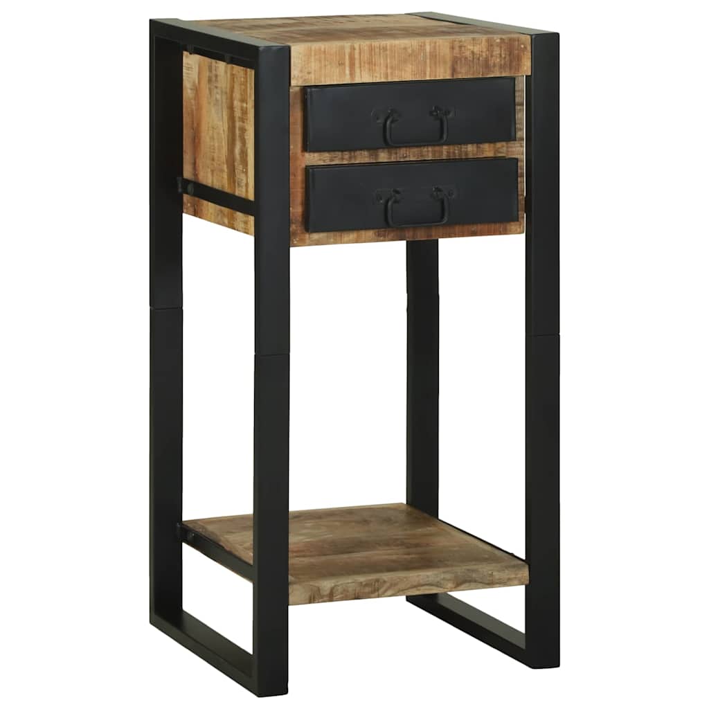 Telephone Stand 40x40x80 cm Solid Rough Wood Mango - Discount Dealers