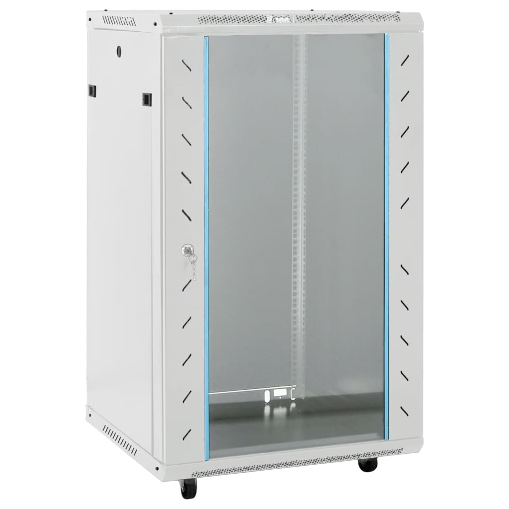 18U Network Cabinet 19" IP20 Grey 60x60x100 cm - Charlotte Dunes