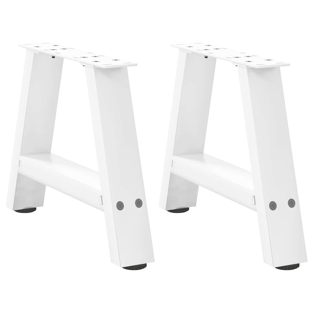Coffee Table Legs A-Shaped 2 pcs White 40x(30-31) cm Steel - The Home Maker