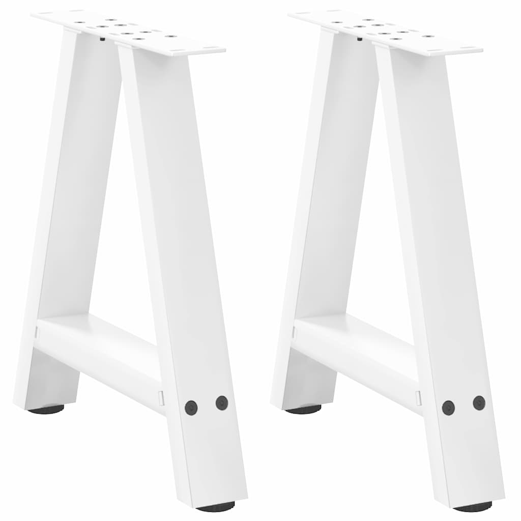 Coffee Table Legs A-Shaped 2 pcs White 38x(42-43) cm Steel - Decor Base
