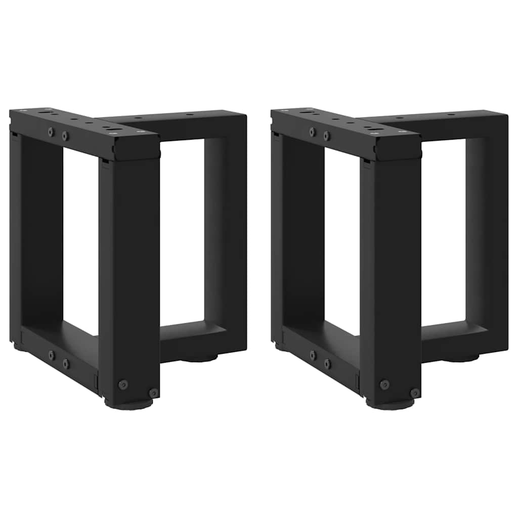 Coffee Table Legs T-Shaped 2 pcs Black 30x25x(30-31) cm Steel - Decor Base