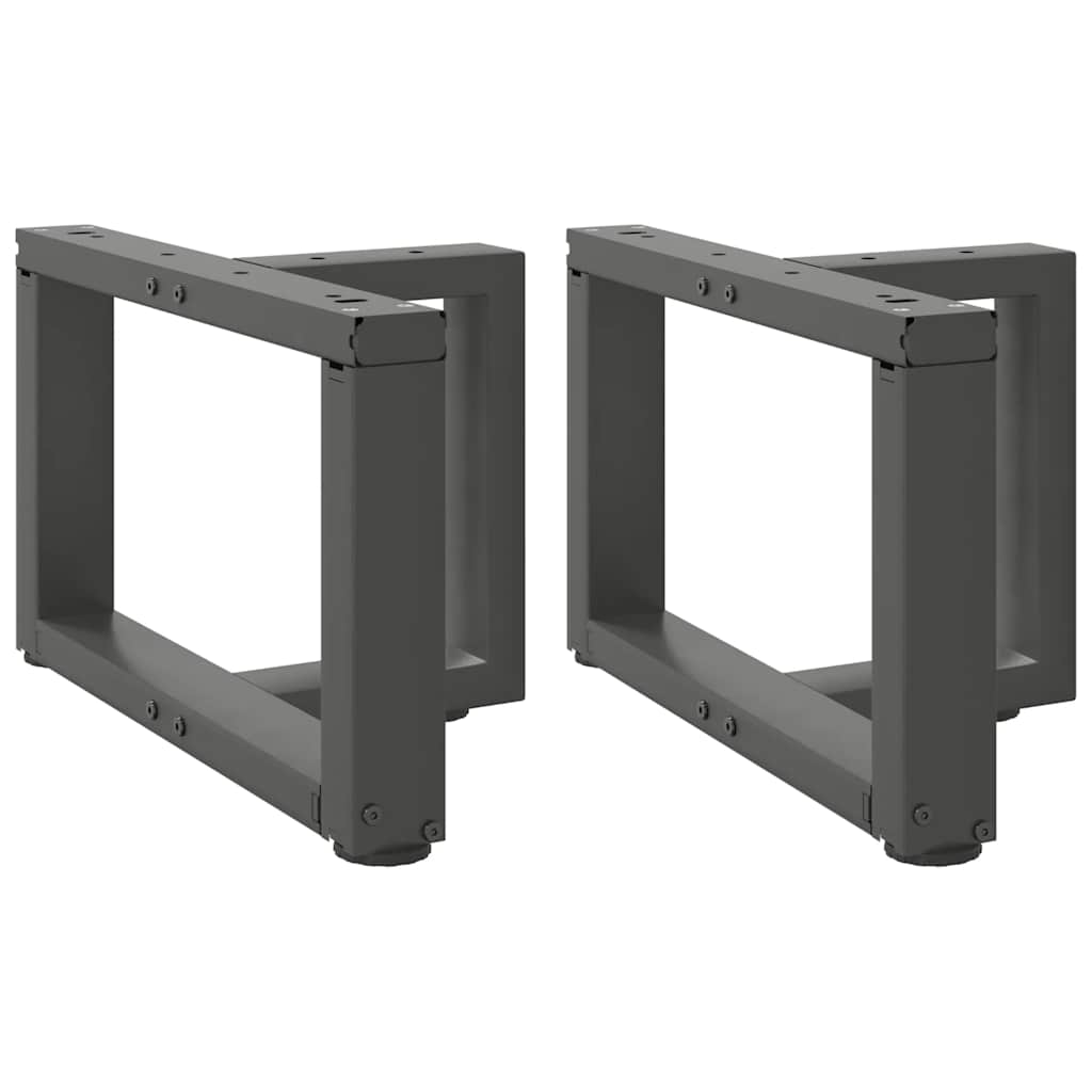 Coffee Table Legs T-Shaped 2 pcs Anthracite 50x25x(30-31) cm Steel - Tyrell & Tyrell