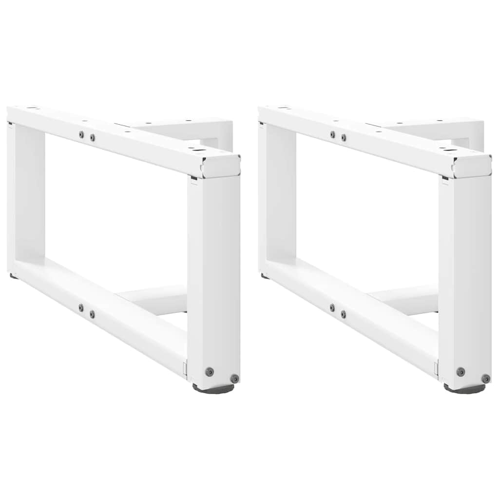Coffee Table Legs T-Shaped 2 pcs White 60x25x(30-31) cm Steel - Tyrell & Tyrell