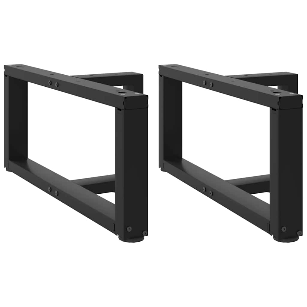 Coffee Table Legs T-Shaped 2 pcs Black 70x25x(30-31) cm Steel - Decor Base