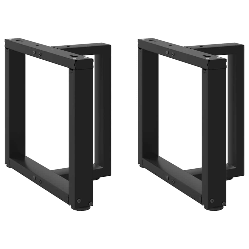 Coffee Table Legs T-Shaped 2 pcs Black 50x25x(42-43) cm Steel - Decor Base